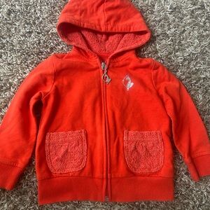 Baby Phat Y2K Orange Lace Zip Up Sweatshirt Hoodie | Size 18 Months